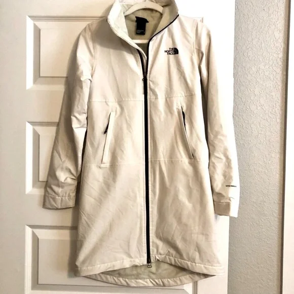 THE NORTH FACE Shelbe Raschel Parka Fleece Lined Repellent White XS MSRP $200 - Picture 2 of 6